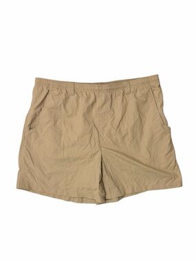 Columbia PFG Swim Trunks Men’s Size XL Mesh Lined Beige Elastic Waist Pockets